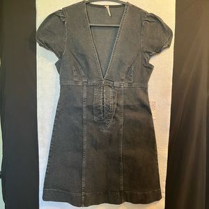 Free People Something Sweet Denim Mini Dress